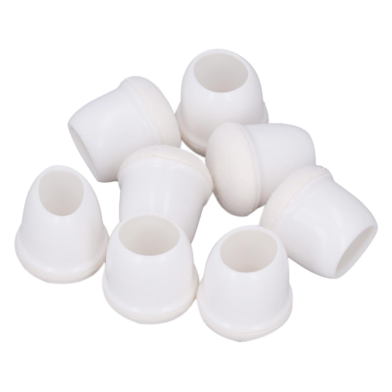

8 Pcs Chair Leg Cover Round White Table Foot Protector Thicken Mute Furniture Leg Pad for Home Use Large