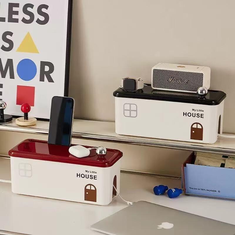 Fumai De Desktop Power Strip Storage Boxes (2-Pack)