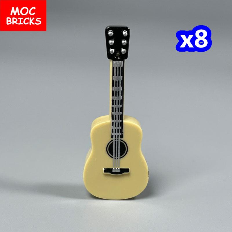 Non-Toxic Moc Bricks Suona Horn Music Score Singer Saxophone Bass Figure Musical Instruments Educatinal Building Blocks Kids Children Toys