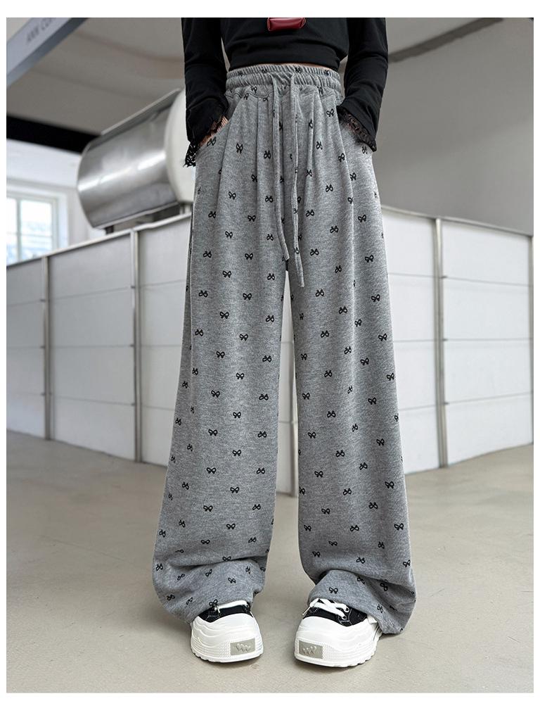 2025 Dziewczęce Elastyczne Dzianinowe Miękkie Codzienne Luźne Jesienne Spodnie