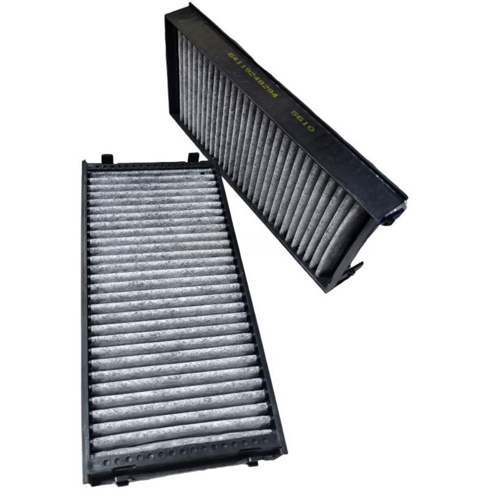 High Quality New For 2PCS 64119248294 Cabin Air Filter For -BMW E70 X5 E71 X6 F01 F02 F07 F10 Activated Carbon ABS