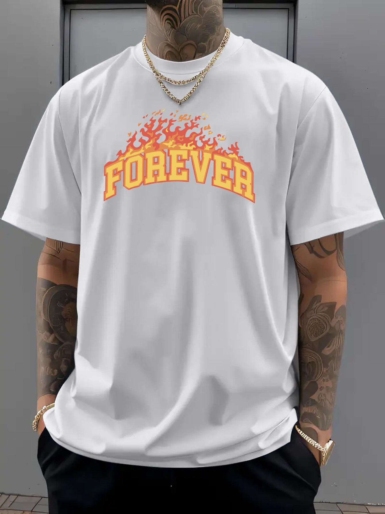 New Stylish Letter Print Casual Comfortable Sports T-Shirt L