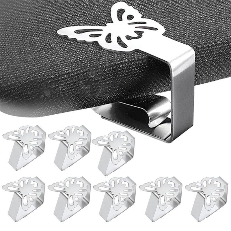 AEE4-Table Cloth Clip Stainless Steel Outdoor Tablecloth Clip Clamp For Fixing Thick And Thin Tablecloth