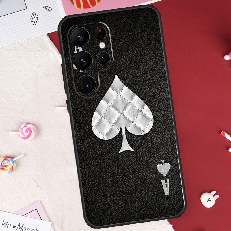 Ace of Spades Case For Samsung Galaxy S25 FE S23 FE S20 S21 S22 S24 S25 S26 Ultra S10 S25 Plus Cover Shell