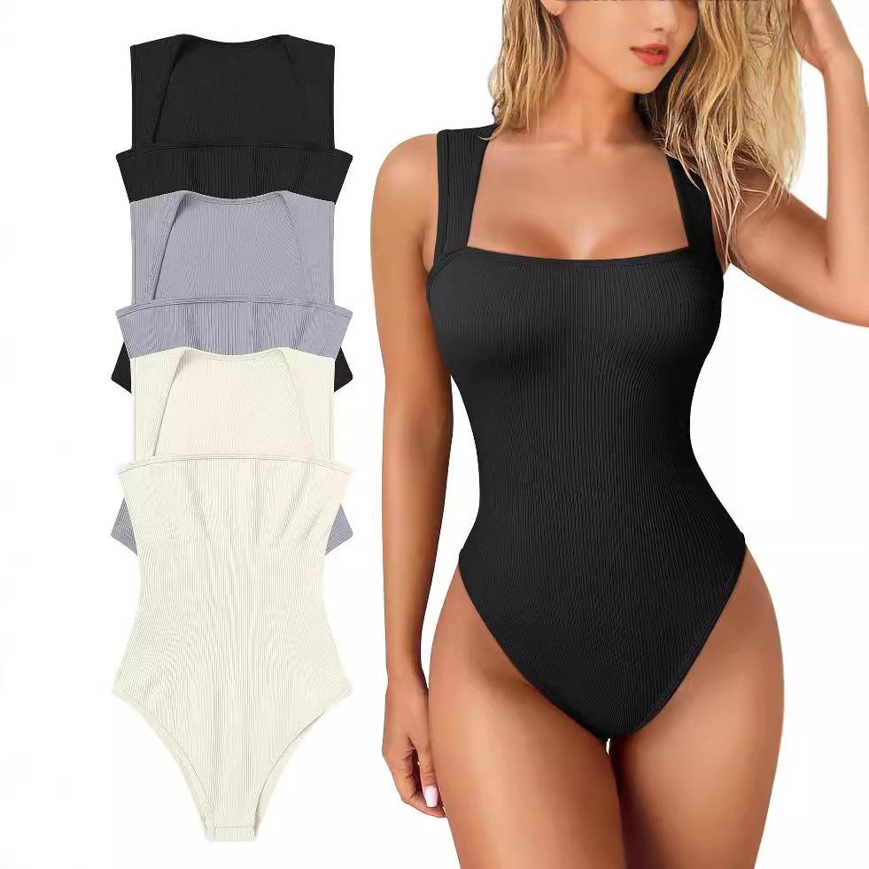 Europe And The United States Popular Women'S Yoga Fitness Sleeveless Jumpsuit Body Sculpting High Elastic Abdomen Lift Hip Slim Jumpsuit