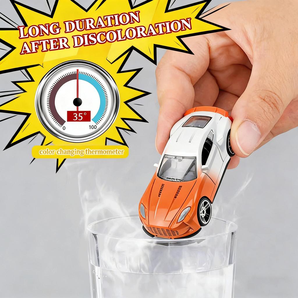 Alloy Off Road Model Small Set Plaything Racing Car 1:64 Color Changing Temperature Sensing Inertial Cars Model For Bath Pool Water Plaything