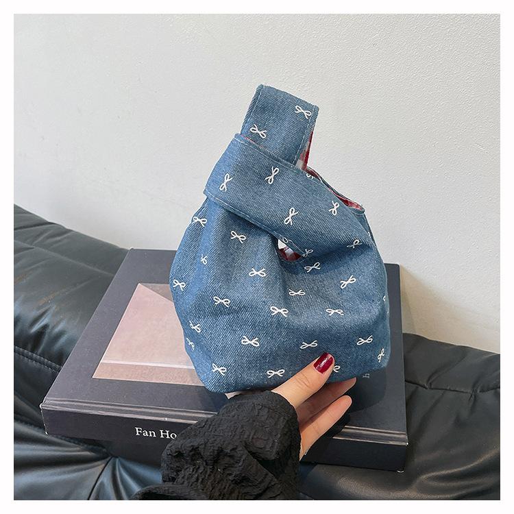 Bucket bag women's fashion plaid storage going out shoulder handbag light casual canvas women's bag
