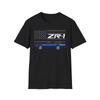 1990 ZR-1 C4 T-Shirt Blue American Flag Tee LT5 King of the Hill Chevy