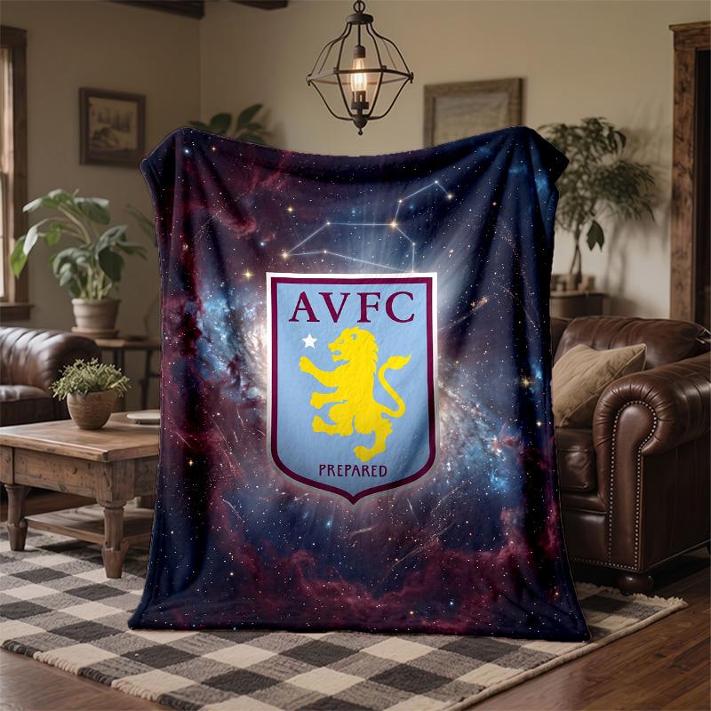 Aston Villa Fußball Druck Flanell Decke Weich Warm Sofa Bett Überwurf für Zuhause Büro Schlafzimmer