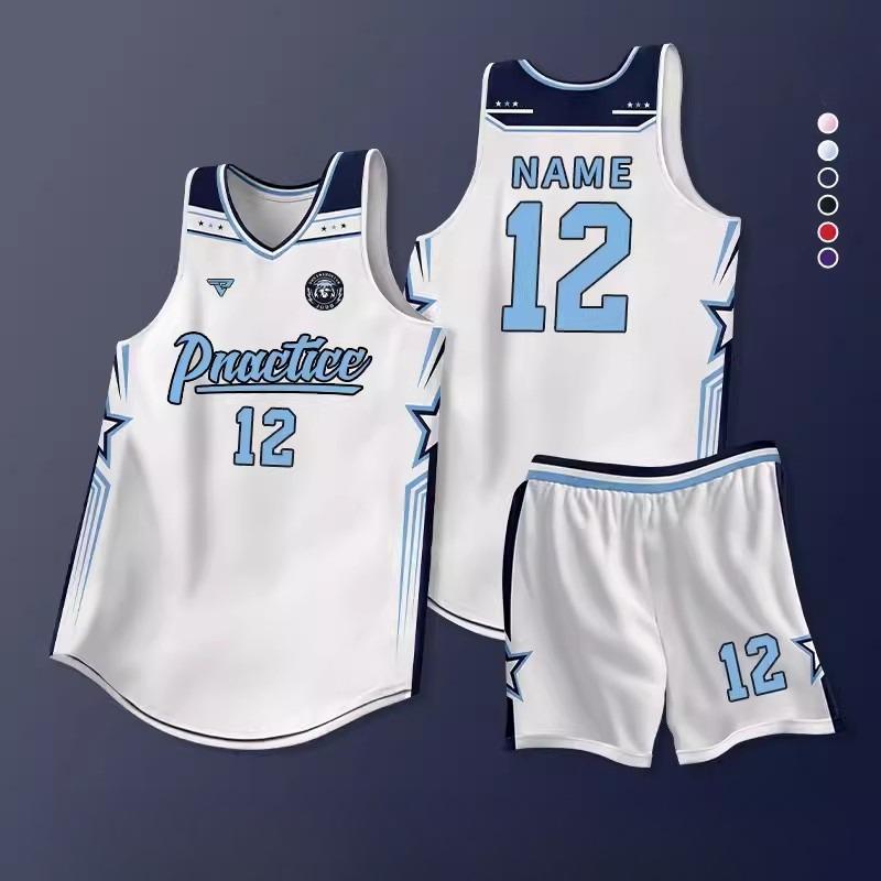 Basketball-Trainings- und Wettkampfanzug, personalisiertes amerikanisches schnelltrocknendes Trikot, Team-Kit