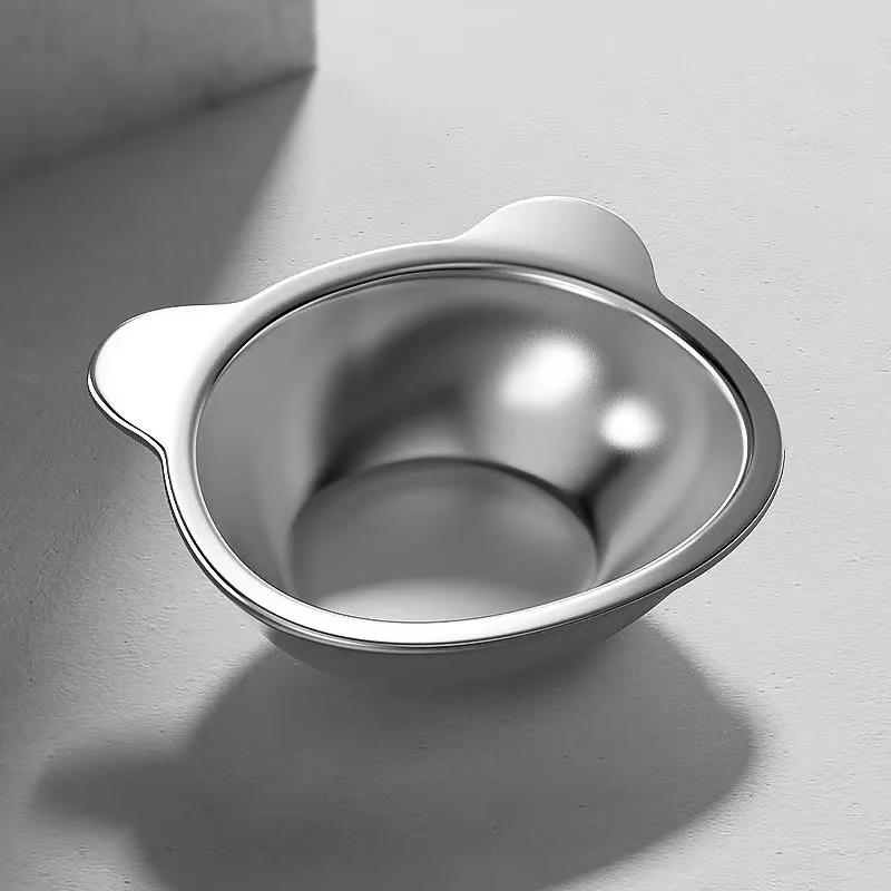 

Stainless Steel Elevated Cat Bowl - Raised Cat Food Bowls with Anti-Slip Base, Whisker Friendly Design Suitable