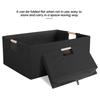 Sturdy Fabric Storage Bin With Reinforced Bottom Wooden Handles for Bedroom Office