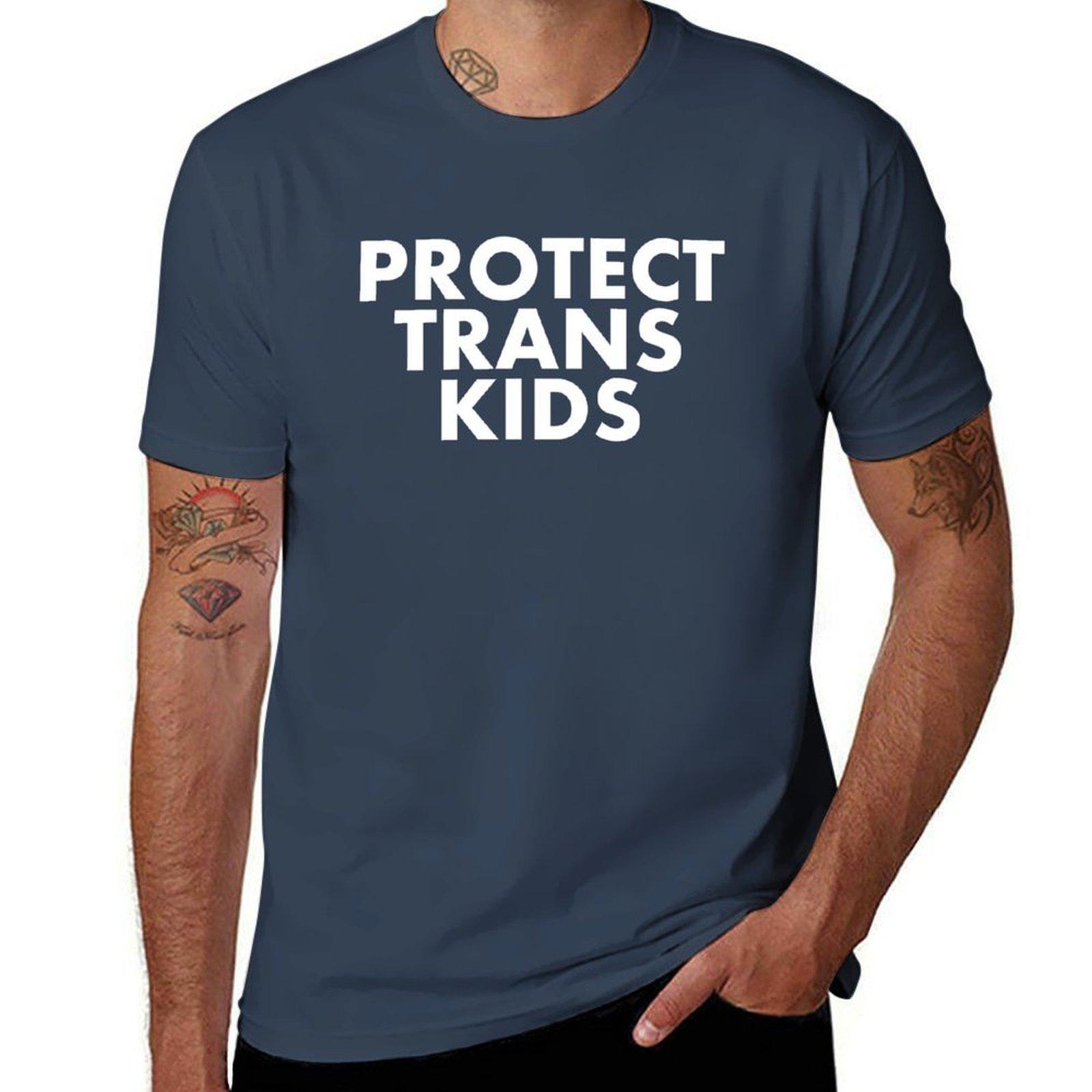 Protect Trans Kids Tshirt Large Size Basic Casual Tshirt S