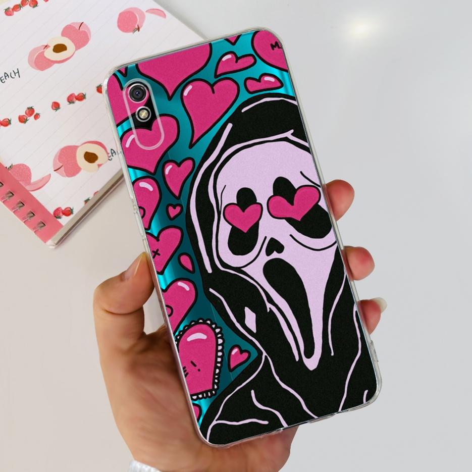 For Xiaomi Redmi 9A Case Redmi 9AT Stylish Painted Cover Clear Silicone Phone Case For Xiaomi Redmi 9A Sport Redmi9A T Soft Bags