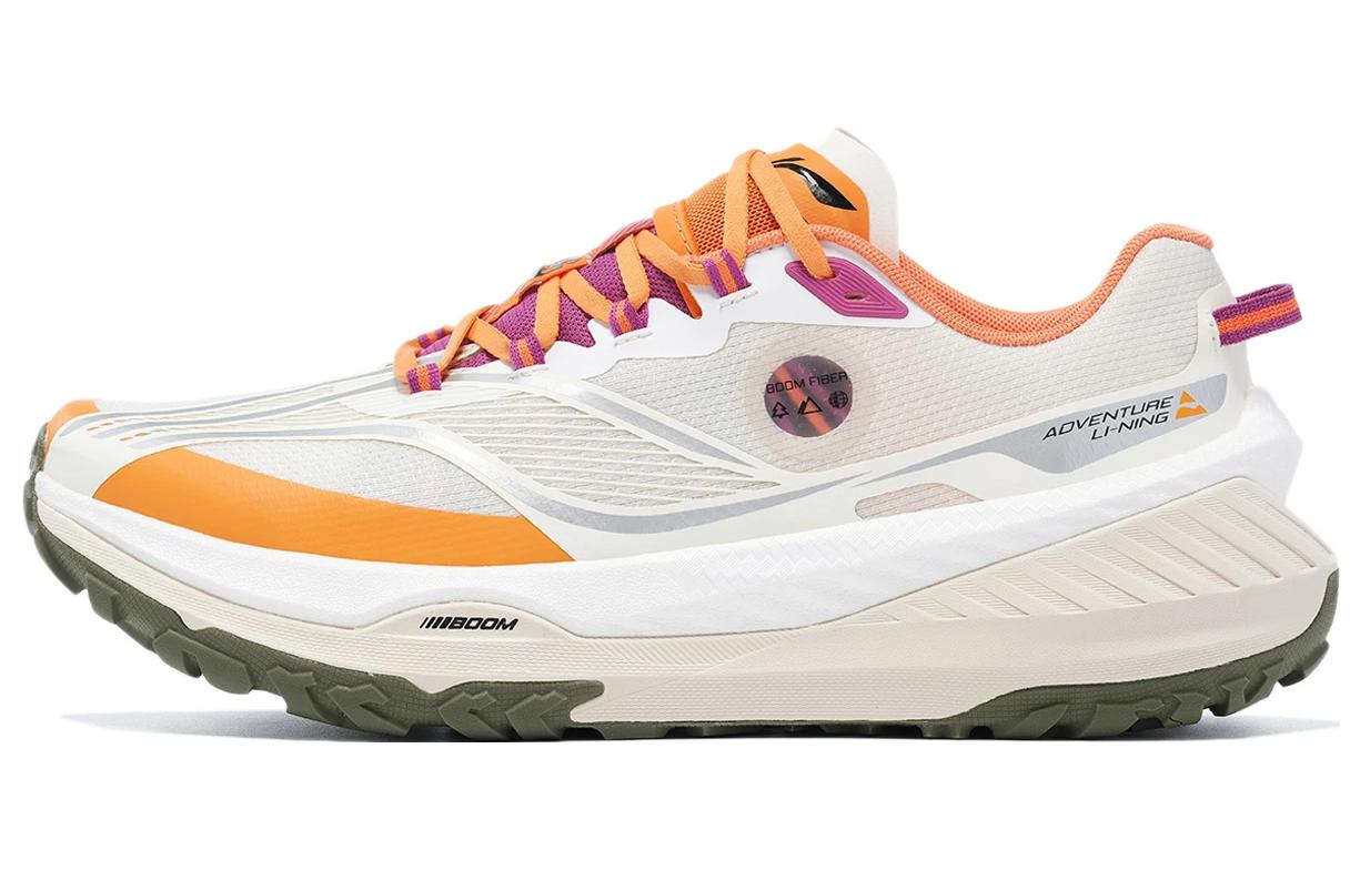 Li Ning Dilu Cushioning Slip Resistant Cushioning Slip Resistant Low top Trail Running Shoes Men s White Orange ARNT003-11 45