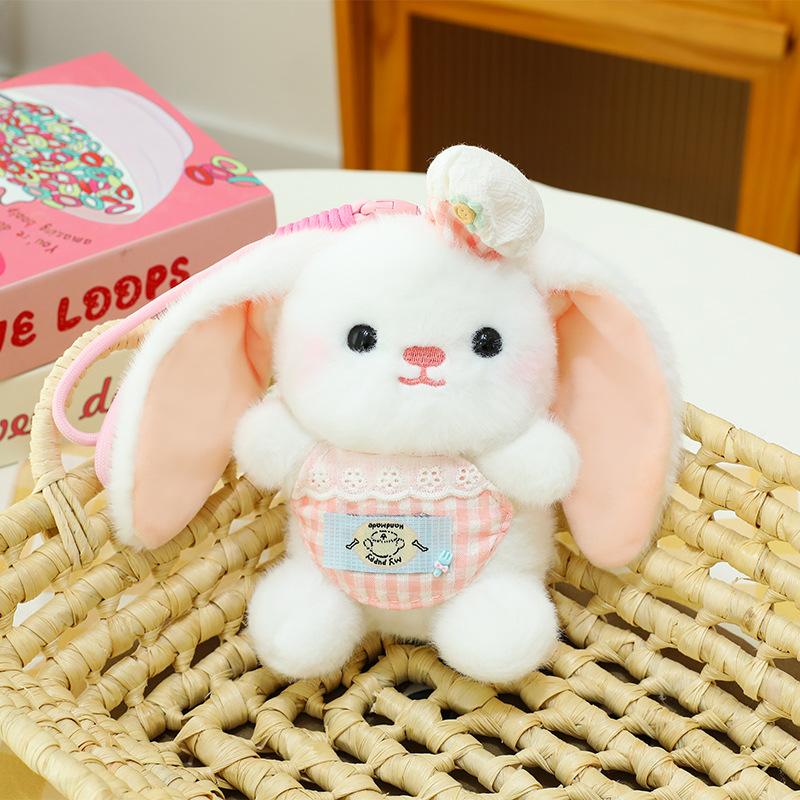 Cute Koala And Bunny Plush Keychain Mini Cartoon Doll Pendant Adorable Desk Companion Toy