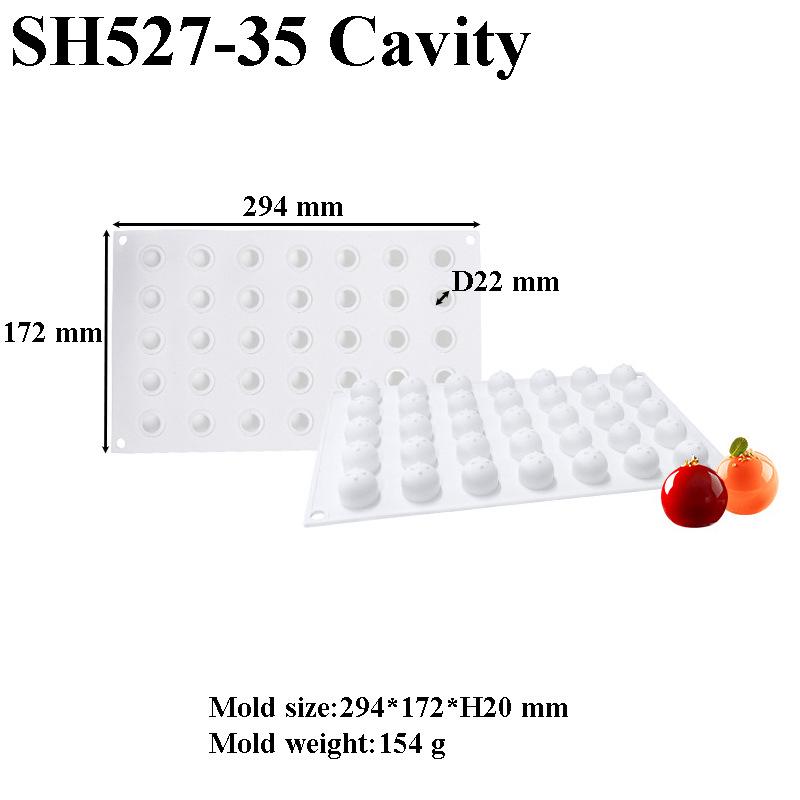 8-Cavity Round Sphere Silicone Mold for Mousse, Chocolate, Soap, and Candle Crafting