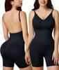 Women's Seamless Shaping Garment: Plus Size Waist-Cinching, Abdomen-Binding, Hip-Lifting Boxer Tights with Stylish Revealing Back