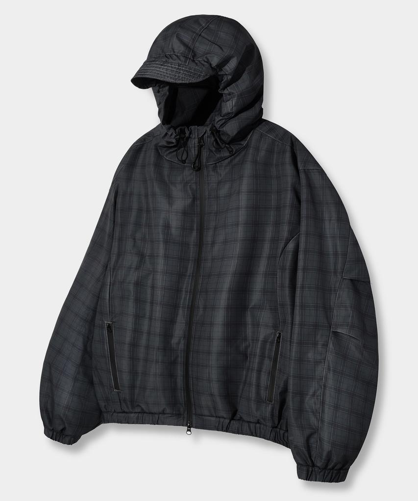 Dimitri Black 2Way Essential Check Hooded Windbreaker_3 Color