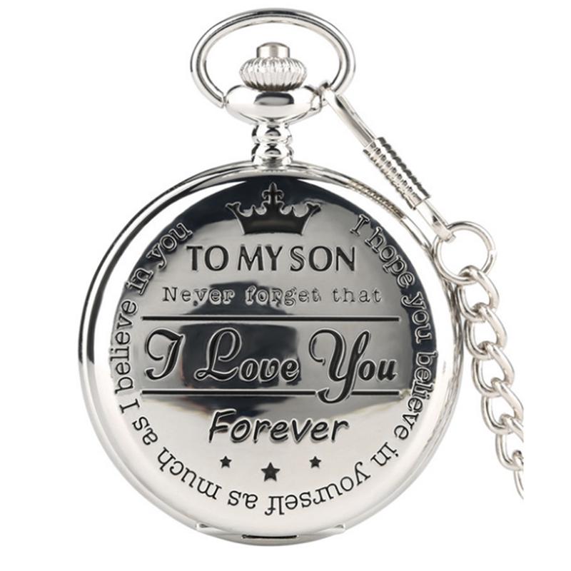 Fashion Gift Flip Quartz Pocket Watch Gifts for Son Children Neck Wearing Locket Charm Dial Gifts