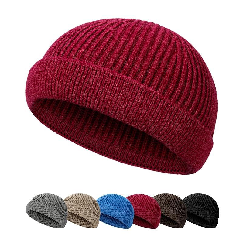 

[JASGOOD] knit hat men s nylon braided hat beanie knit cap islam watch Fashionable ladies unisex outdoor red