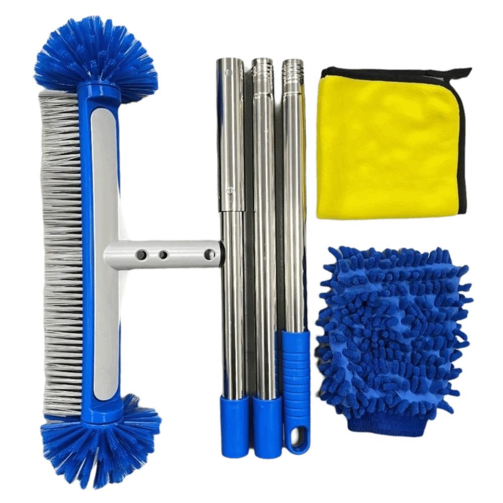 17 Inch Pool Brush Head Reinforced Aluminium Back Algae Removal Brush  Wall Cleaning
