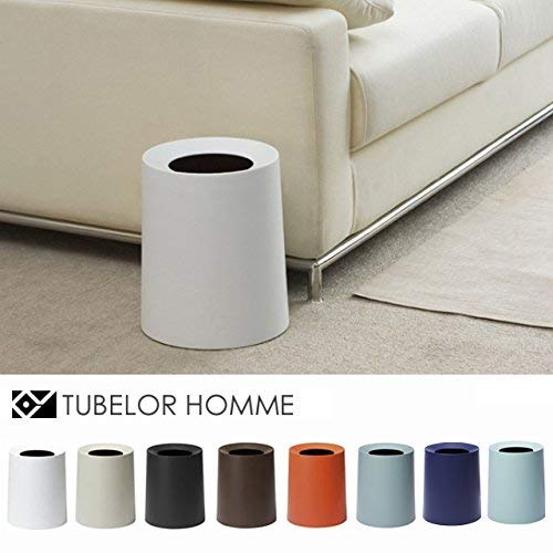 TUBELOR HOMME Ideaco Dustbin, 5 Colors Available, Rich White