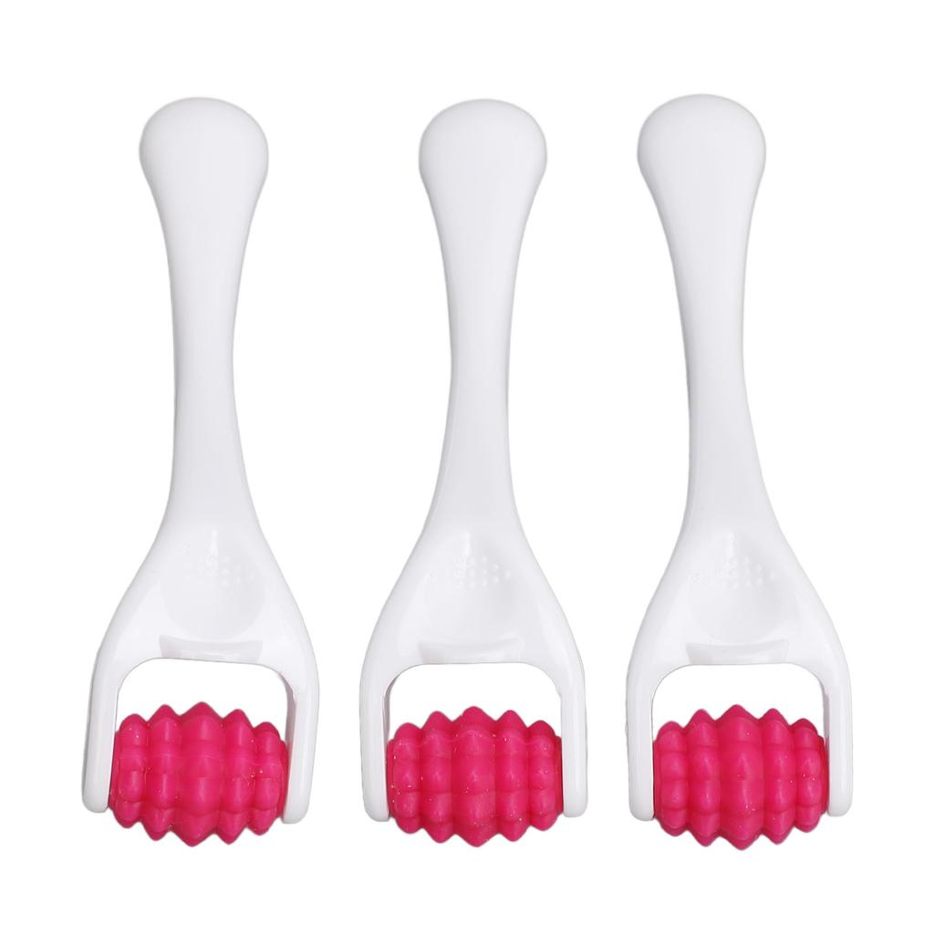 3 Stück Gesichtsmuskel-Massage-Roller Tiefe Entspannung Lindert Müdigkeit Silikon Gesichts-Augen-Massage-Roller