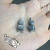 Cute Flocking Cat Earrings Adorable Kitty Stud Earrings Dainty Trendy Animal Ear Studs Jewelry For Women Unique Gift for Cat Lov