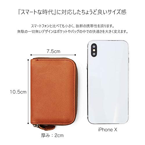 GROOVEGEAR Mini Wallet with Card Case, Small Leather Wallet, and Coin Purse for Men and Women, ggs-1003 Chocolate