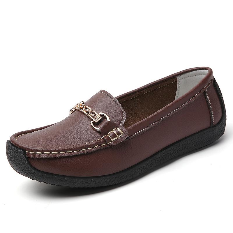 

Модная женская обувь на плоской подошве 2025 весна осень легкая новая удобная большого размера белая женская вулканизированная обувь повседневные женские лоферы 35-43 43 коричневый