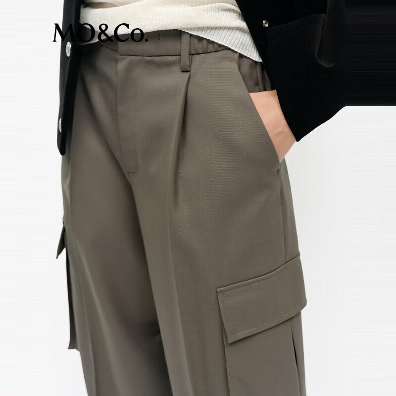 MO&Co. Frühlingskollektion Wollmischung High-Waist Weitbeinige Hose