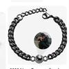 European & American Couple's Custom Projection Bracelet - Titanium Steel Jewelry Gift for Valentine's Day or Birthday
