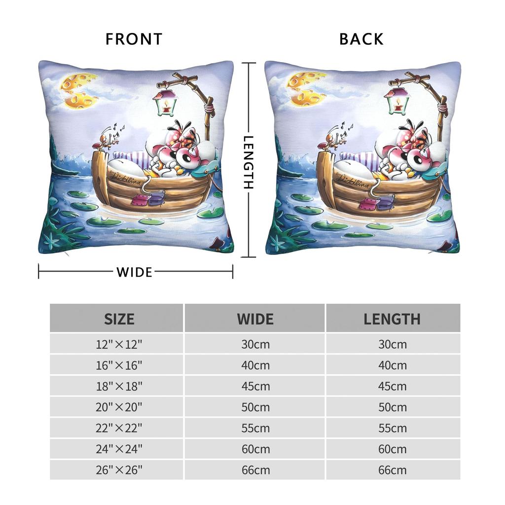Good Night Diddl Pillow Cover  Comfy Cushion Cover Funny Pillow Case For Living Room Sofa