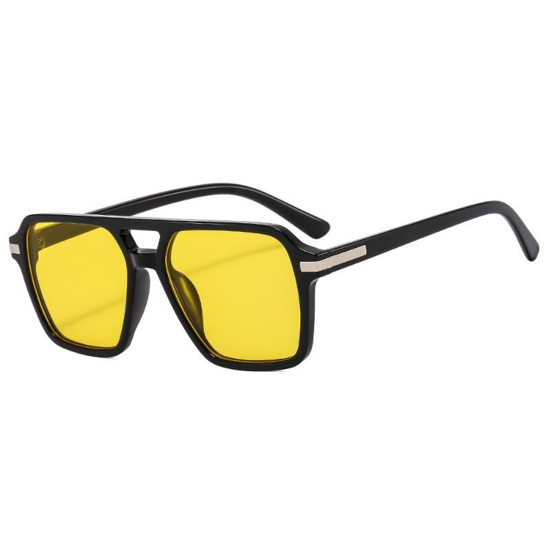 

Vintage Men Women Big Sun Glasses Men Square Shades Designer Unisex Sun Glasses Black Lense Male Female Sun Glasses UV400