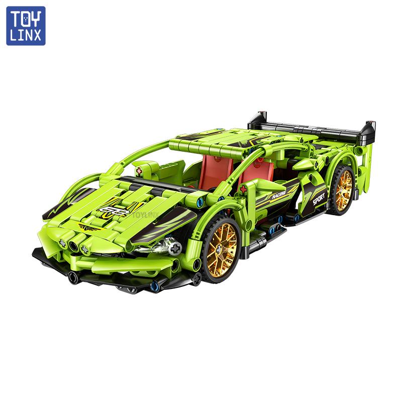 

452PCS Puzzle Construction Bricks Learning Playthings Super Cool Green Car Perfect Birthday Holiday Gifts ideal for Boys Adult Children