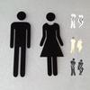 3D DIY Woman Man Toilet Door Sign Bathroom Restroom WC Door Sign For Toilet Door Sign Wall Sticker Decor Removable Logo 1 Pairs