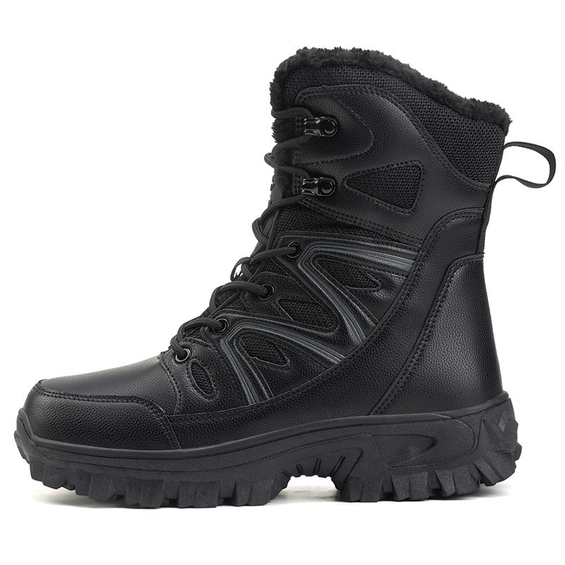 

Mens High-top Winter Boots Retro Combat Boots Outdoor Boots Wear-resistant Snow Boots 39 чорний