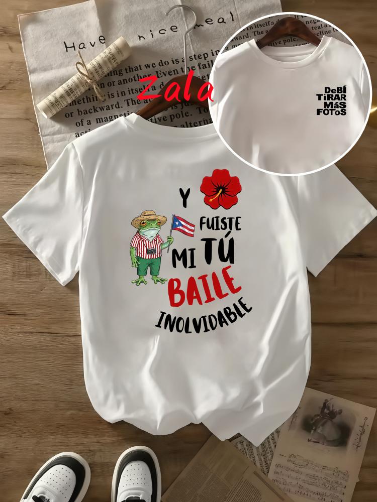 Rapper Bad Bunny Unisexs Tshirt Debi Tirar Mas Fotos Dtmf World Tour Unisex Tshirts Summer Casual Short Sleeved Unisexs Clothing