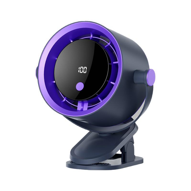 Portable Dormitory Clip Fan: Compact Digital Display, Ideal for Student Desktops & Household Use
