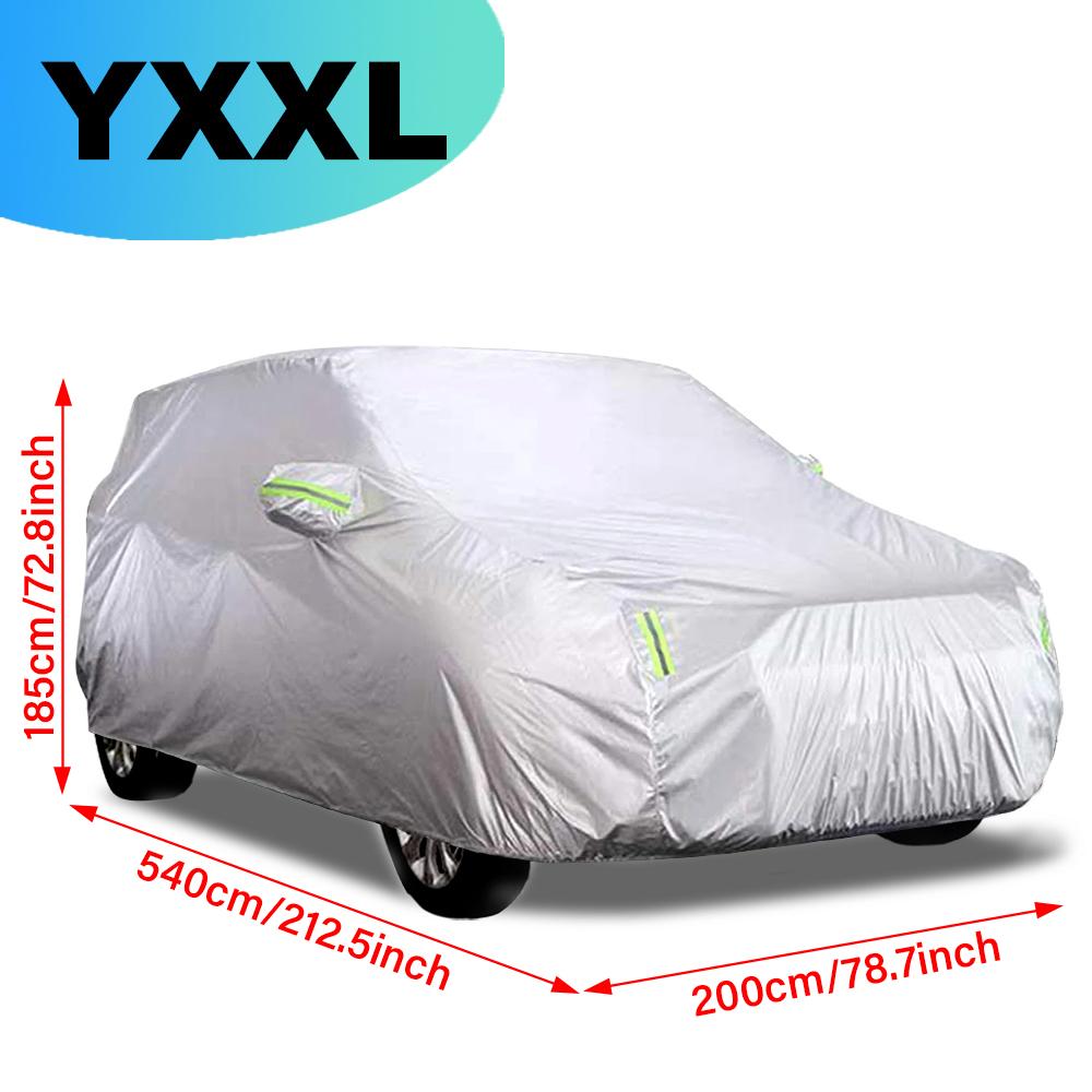 M/l/xl/xxl Four-Size 190T Material Is Suitable for Suv Models, Silver Waterproof and Sunscreen Car Clothes and Car Covers