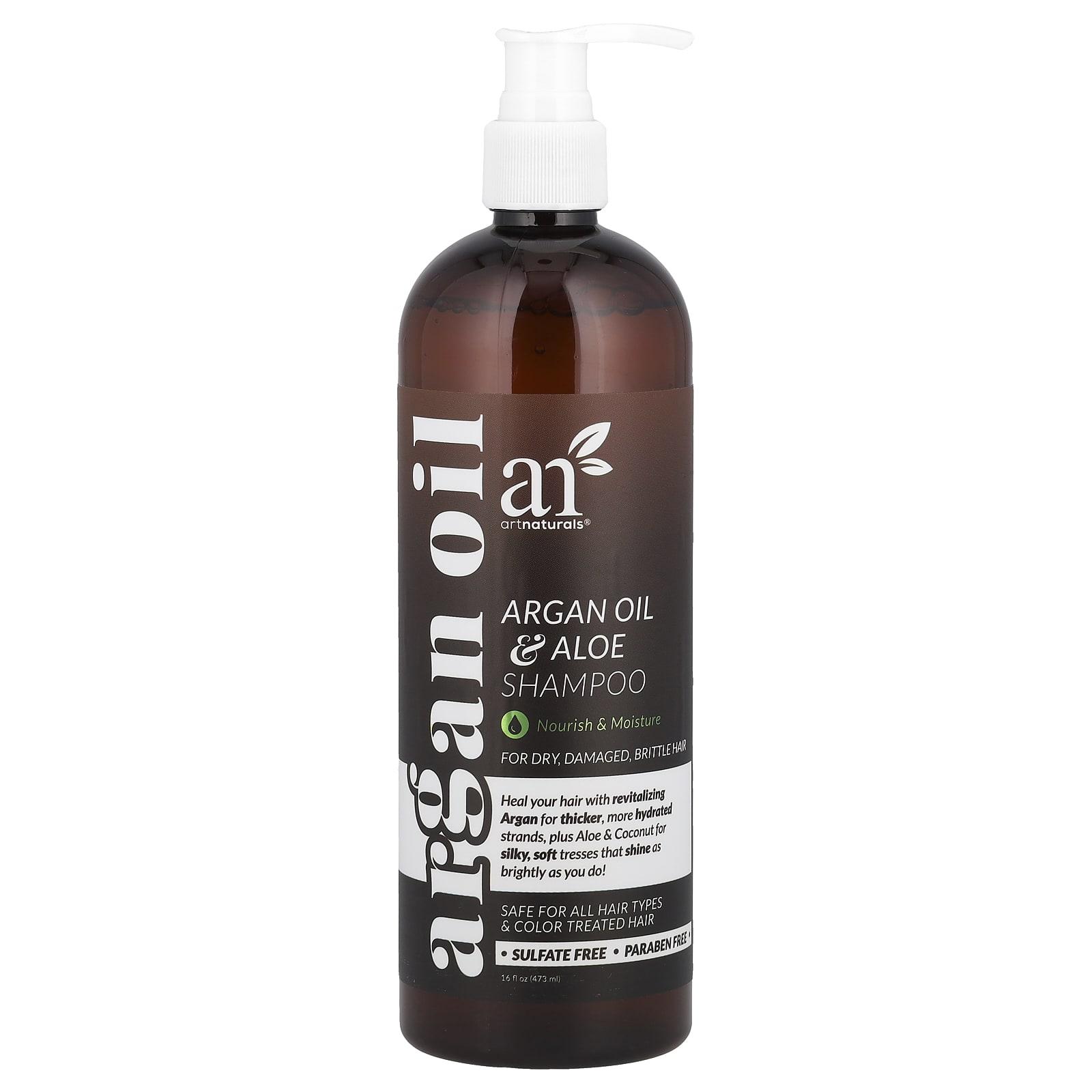 artnaturals, Шампунь с аргановым маслом и алоэ, для сухих, ломких, поврежденных волос, 16 жидких унций (473 мл)