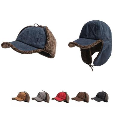Cozy Retro Bomber Hat Suede Material Thickened Design Flying Hat Windproof Warm Fleece Ear Fleece Hat Winter for Men and Women