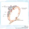 Six Claw Crystal Wedding Rings For Women Rose Gold Color Couple Ring Jewelry Wholesale DWR680