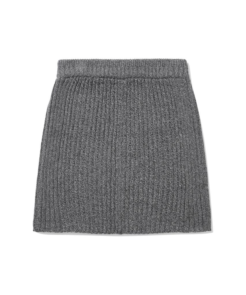 Covernat Woman Knit Mini Skirt Charcoal