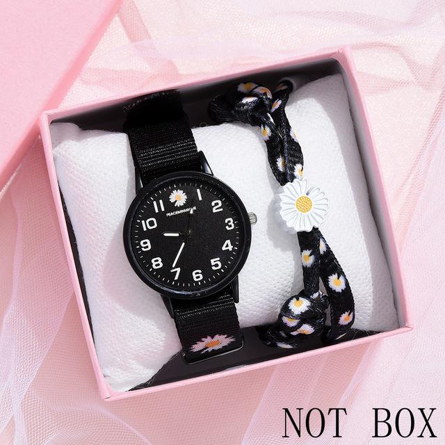 

Роскошные часы для девочек, женские новые модные тисненые цветы, маленькие свежие часы с принтом на поясе, циферблат, женские студенческие кварцевые часы