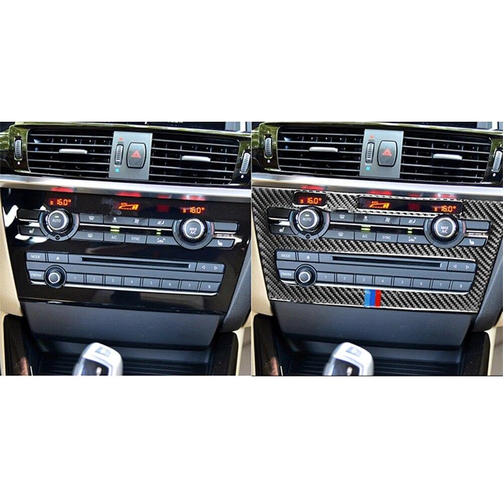 Carbon Fiber Car Central Control CD Panel Decorative Stickers Auto Interior Modified Accessories For BMW X3 F25 X4 F26 2011-17