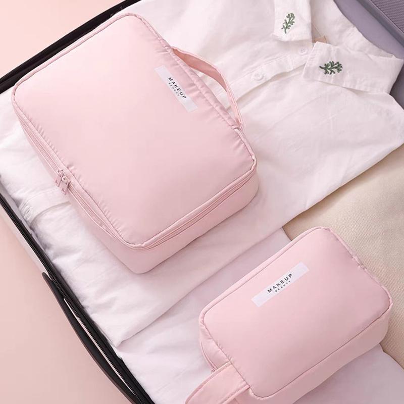 1pc Portable Cosmetic Bag, Gift for Valentine's Day for Travel Storage Bag, Makeup Bag, Cosmetic Bag, Vacation Organizer, Large Capacity