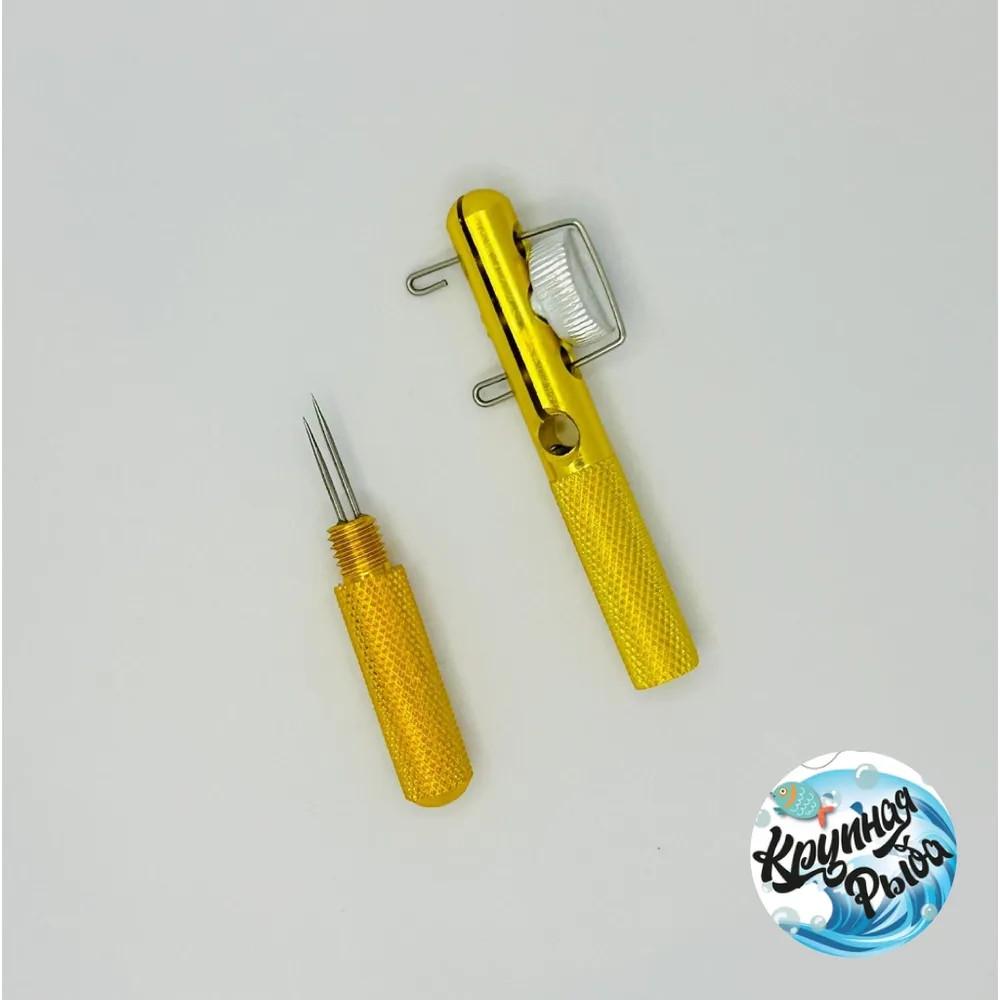 Manuelles Hakenbindegerät aus Kupfer, Drahtbindegerät mit doppeltem Verwendungszweck, Unterdrahtknoten, Angelzubehör, Angelbedarf