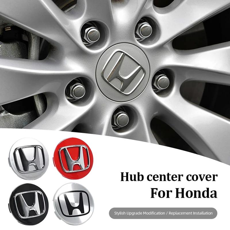4Pcs Car Logo Wheel Hub Center Caps Decoration Accessories For Honda Fit Jazz GK5 Civic Type-R CRV Pilot Accord Insight Spirior